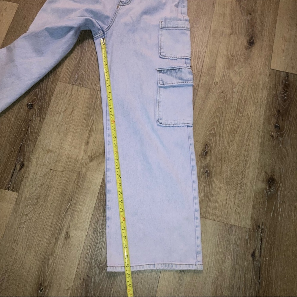 Wild Fable Women’s Tube Cargo Denim Jumpsuit in Lavender | Size Small - Picture 11 of 13
